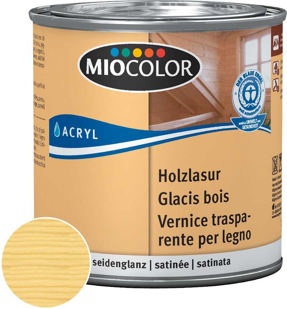 Acryl Glacis bois Incolore 375 ml Miocolor 676775100000 Couleur Incolore Contenu 375.0 ml Photo no. 1