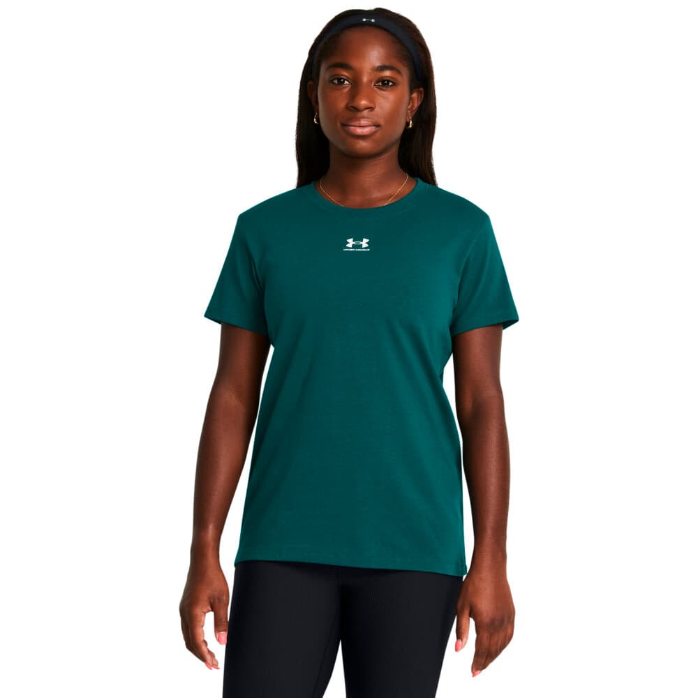 W Off Campus Core SS T-shirt Under Armour 471854600363 Taglie S Colore verde scuro N. figura 1