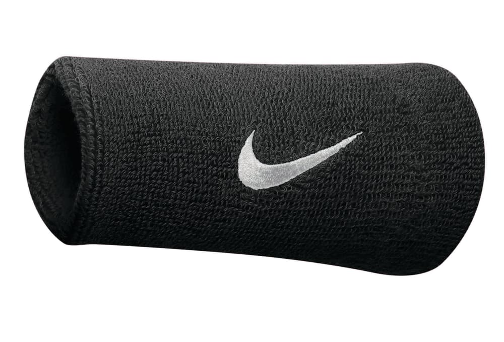 Swoosh Doublewide Wristbands Schweissband Nike 473202199920 Grösse One Size Farbe schwarz Bild-Nr. 1