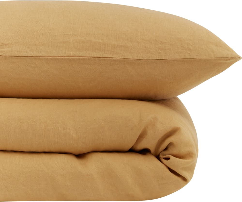 ZARA Federa per cuscino in lino 451255710650 Dimensioni Federa per cuscino - 65 x 65 cm Colore Giallo N. figura 1