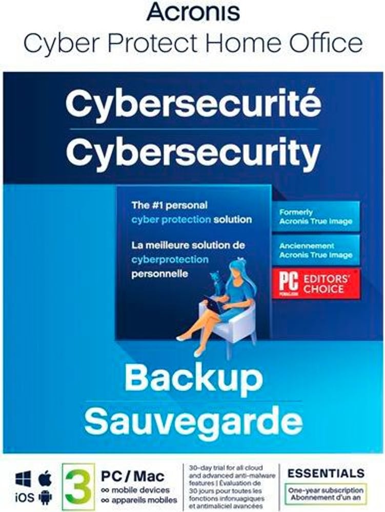 Cyber Protect Home Office Essentials Subscription 3 Computers Antivirus (Download) Acronis 785302424540 N. figura 1