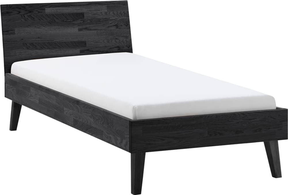 CARA Bett 407816300000 Grösse B: 90.0 cm x T: 200.0 cm Farbe Buche schwarz Bild Nr. 1