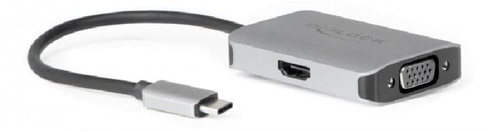 2-Port Signalsplitter USB Typ-C to HDMI/VGA HDMI Adapter DeLock 785300192474 Bild Nr. 1