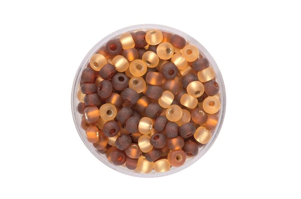 Rocailles Mix 4.5mm mat beige brun 17g Perles artisanales 608137900000 Photo no. 1