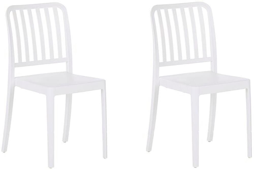 Lot de 2 chaises de jardin blanches SERSALE Chaise de jardin Beliani 759249500000 Photo no. 1
