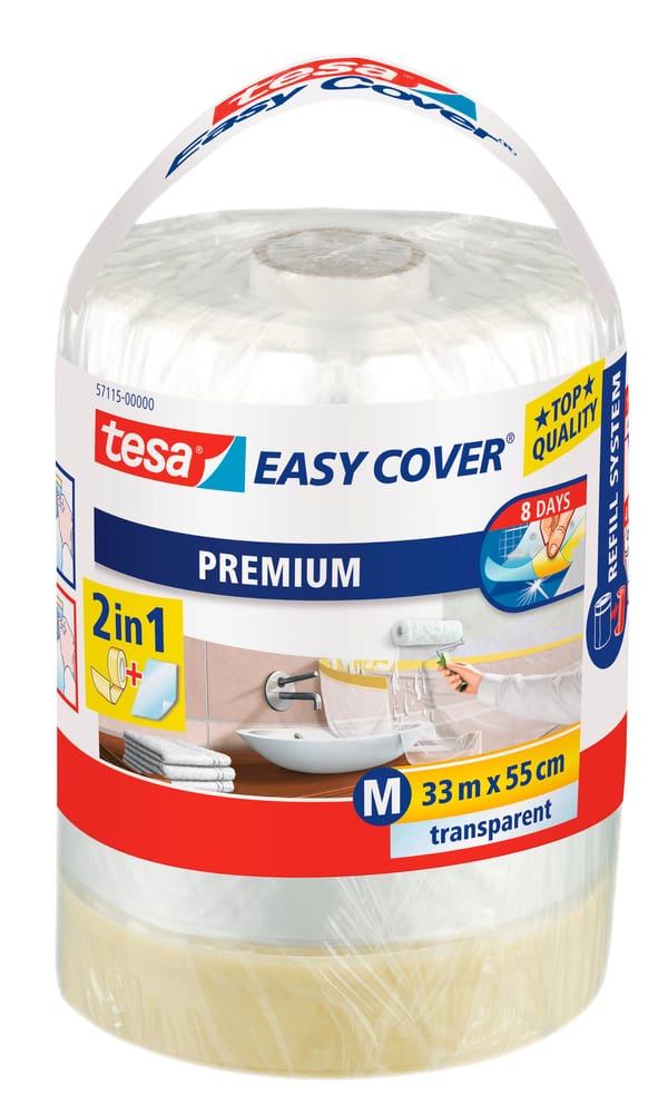 Easy Cover® PREMIUM Film - M, rouleau de recharge 33m:550mm Rubans de masquage Tesa 676768500000 Photo no. 1