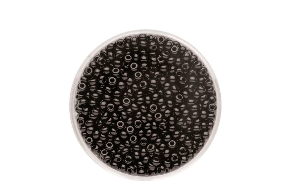 Rocailles noir intense 2,6mm, 17 g Perles artisanales 608132200000 Photo no. 1