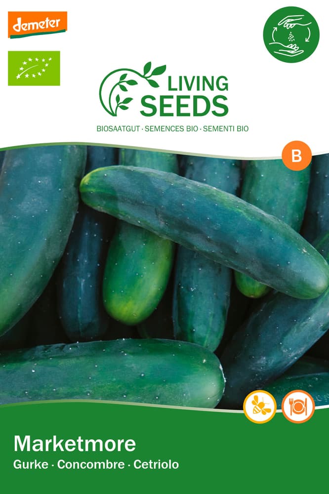 Cetriolo, Marketmore Sementi di verdura Living Seeds 650252500000 N. figura 1