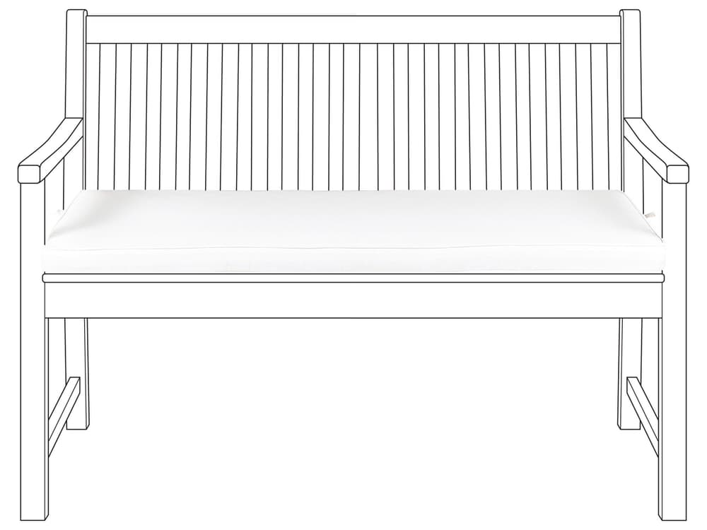 Auflage für Gartenbank VIVARA cremeweiss 112 x 54 x 5 cm Polsterauflage Beliani 753434200000 Bild Nr. 1