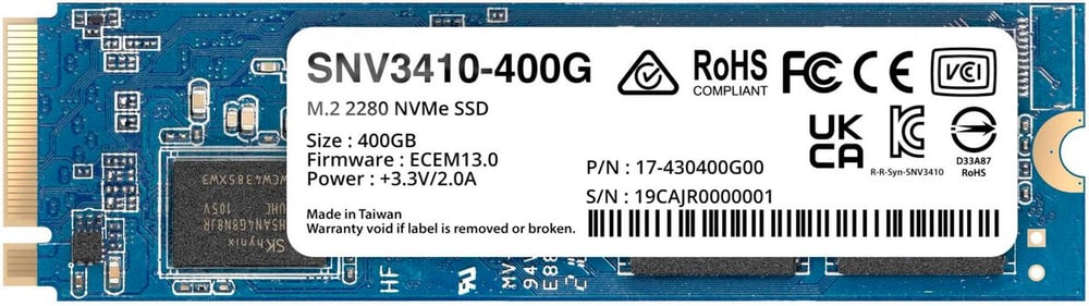 SNV3410 400 GB Unità SSD interna Synology 785302409528 N. figura 1