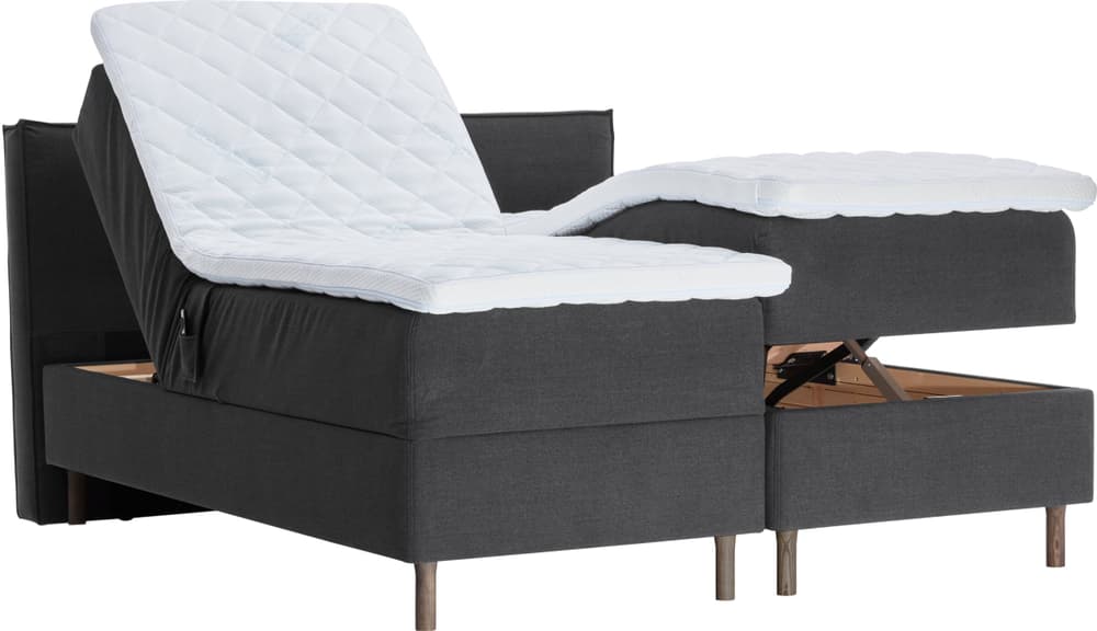 LUNE Letto Boxspring 407932200000 Dimensioni L: 180.0 cm x P: 200.0 cm Colore Antracite N. figura 1