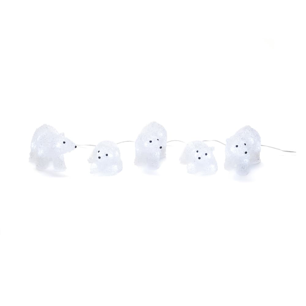 Set di 5 orsi polari acrilici LED Figure luminose Konstsmide 613249600000 N. figura 1