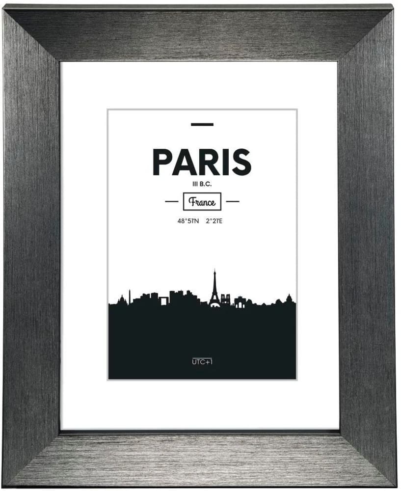 Kunststoffrahmen "Paris", Kontrastgrau, 10 x 15 cm Bilderrahmen Hama 793193600000 Bild Nr. 1