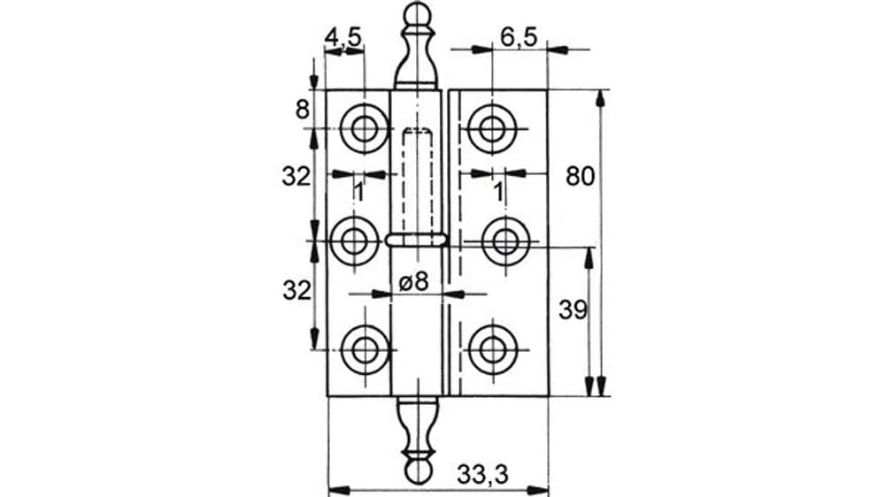 Cerniere per mobili FS, diametro rullo 8 mm Cerniere Werkstarck 669700109972 N. figura 1