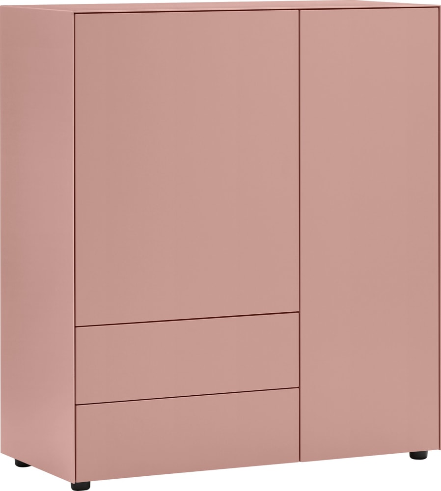 LUX Highboard 400840700038 Dimensions L: 100.0 cm x P: 46.0 cm x H: 111.5 cm Couleur Rose Photo no. 1