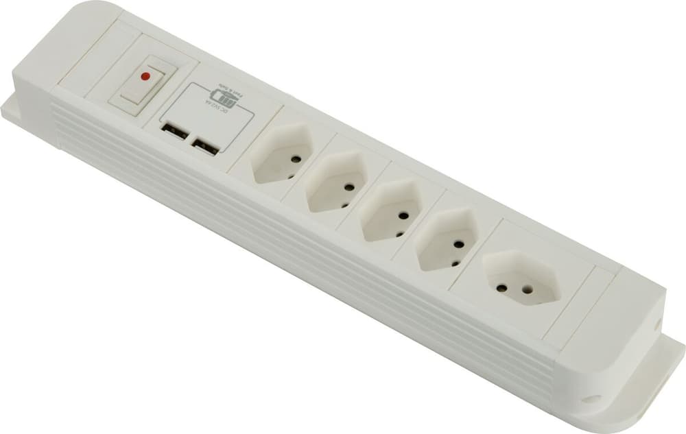Power Strip COMBO (USB, 5x T13, 2x USB-A - max. 2.4A, câble de 1.5m) – blanc Bloc multiprises Mio Star 791052300000 Photo no. 1