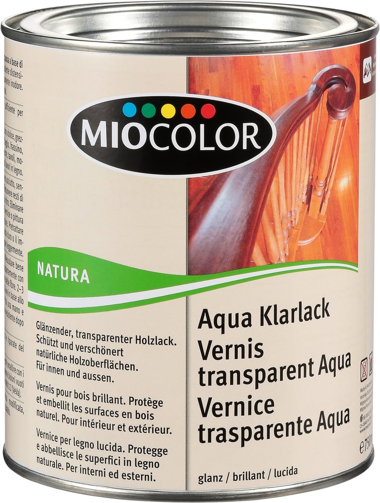 Vernice trasparente Aqua Incolore 750 ml Vernici protettive Miocolor 661283000000 Contenuto 750.0 ml N. figura 1