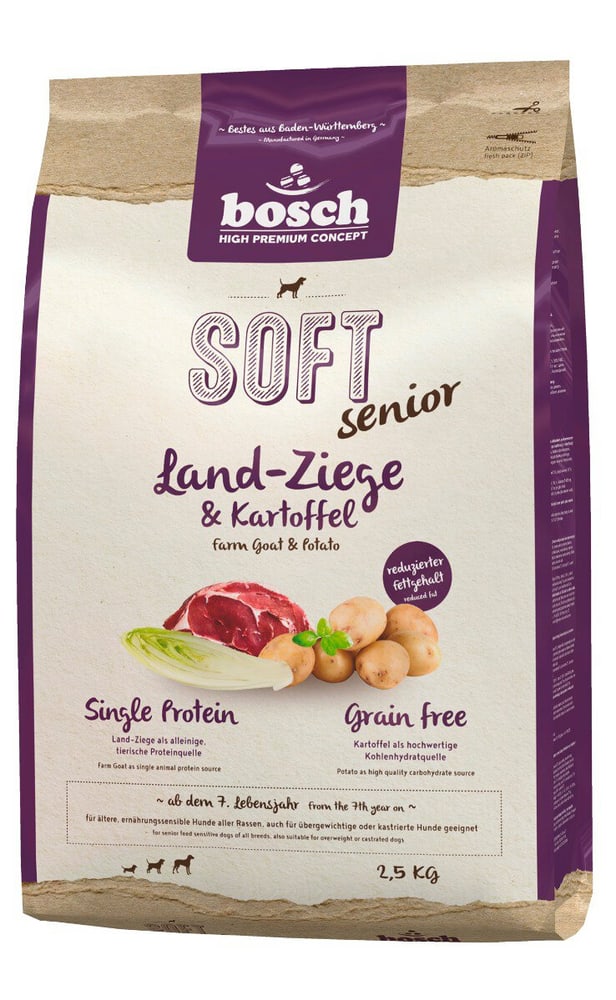 Soft Senior Ziege & Kartoffel, 2.5 kg Trockenfutter bosch HPC 658290200000 Bild Nr. 1