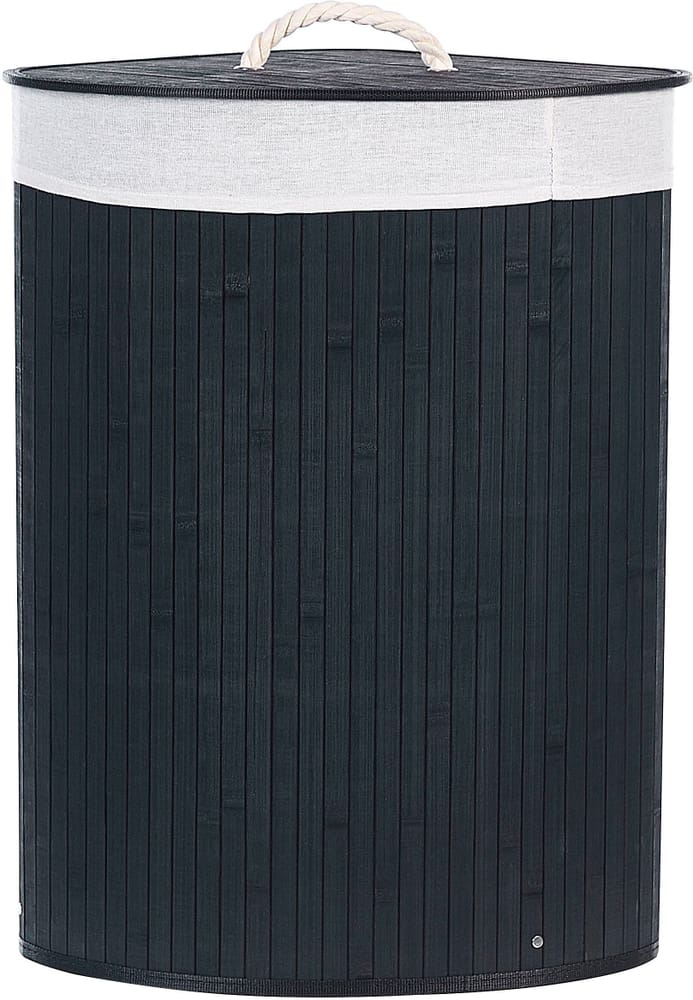 Cesta legno di bambù nero e bianco 60 cm MATARA Cesto Beliani 611904600000 N. figura 1