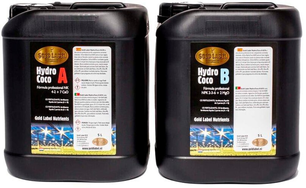 Idro/Coco A&B 2x5 litri Fertilizzante liquido Gold Label 669700104425 N. figura 1