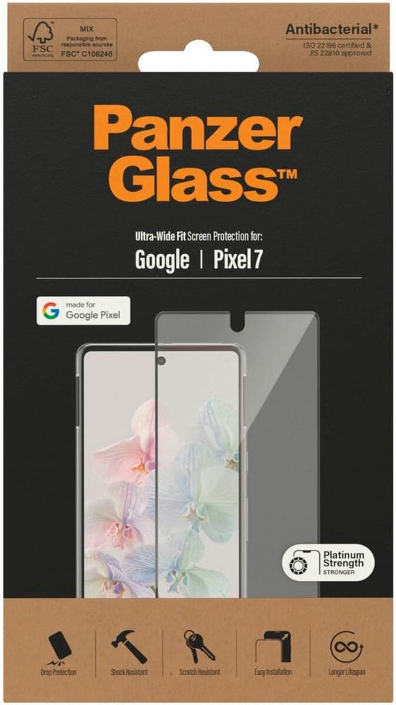 Ultra Wide Fit Google Pixel 7 Pellicola protettiva per smartphone Panzerglass 785300196573 N. figura 1