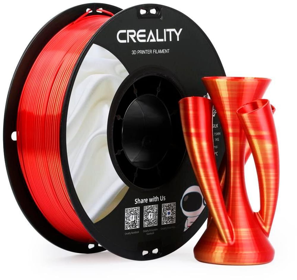 Filament PLA Silk Gold/Rot, 1.75 mm, 1 kg 3D Drucker Filament Creality 785302414965 Bild Nr. 1