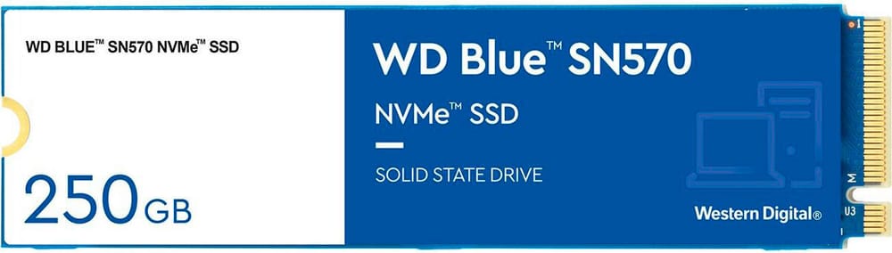 SSD Blue SN570 M.2 2280 NVMe 250 GB Disque dur SSD interne Western Digital 785300163375 Photo no. 1