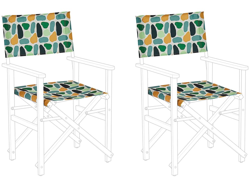 Set de 2 toiles de rechange pour chaises avec motif taches multicolore CINE Toile amovible Beliani 669700119099 Photo no. 1