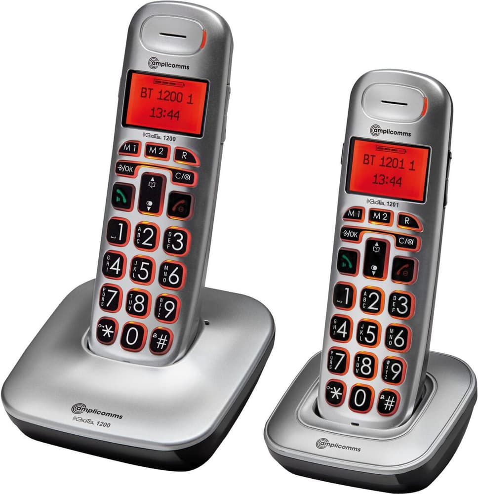 Big Tel 1202 DECT Phone Set Duo (80dB / 30dB) Telefono fisso Amplicomms 79406120000020 No. figura 1