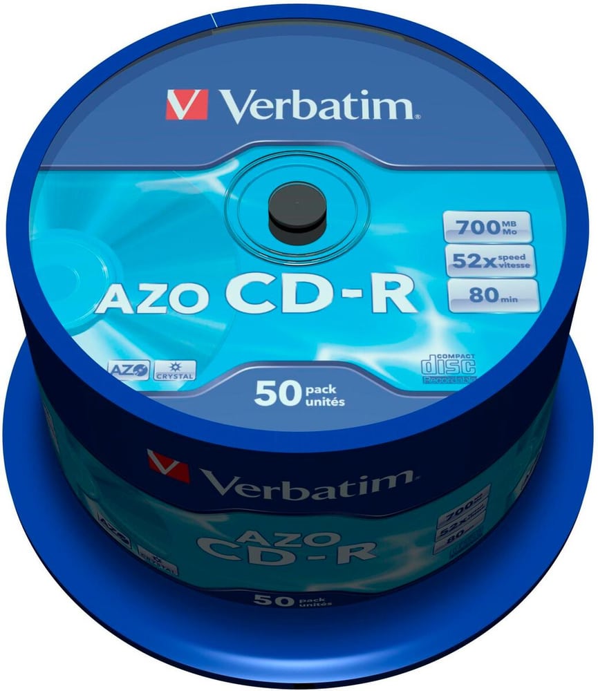 CD-R 0.7 GB, Spindel (50 Stück) CD Rohlinge Verbatim 785302435949 Bild Nr. 1