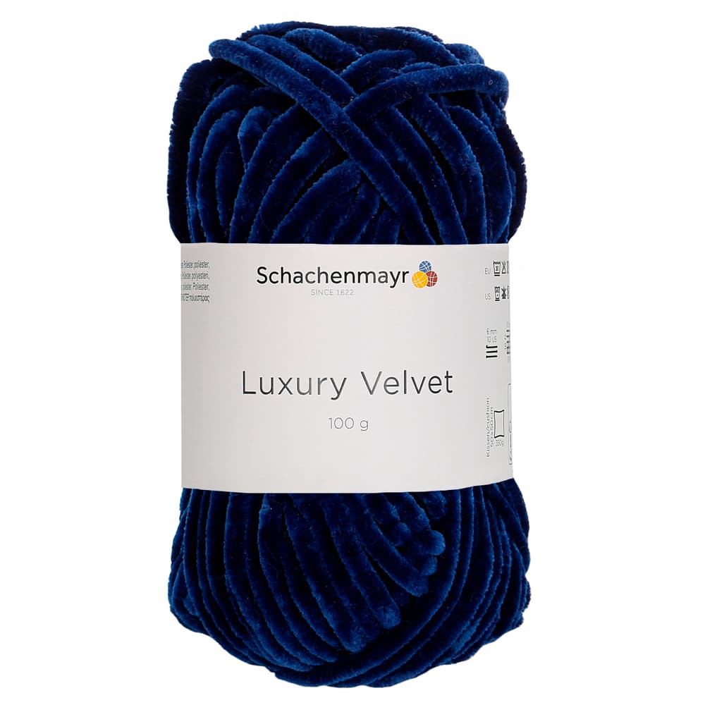 Lana Luxury Velvet Lana vergine Schachenmayr 667089400050 Colore navy blue Dimensioni L: 19.0 cm x L: 8.0 cm x A: 8.0 cm N. figura 1