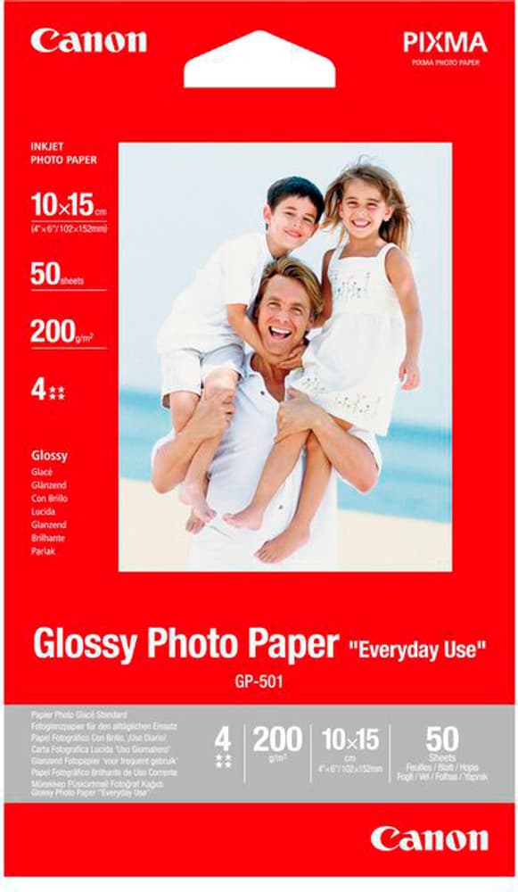 GP501 Glossy Photo Paper 10x15cm 50 Blatt Carta per foto Canon 798319500000 N. figura 1