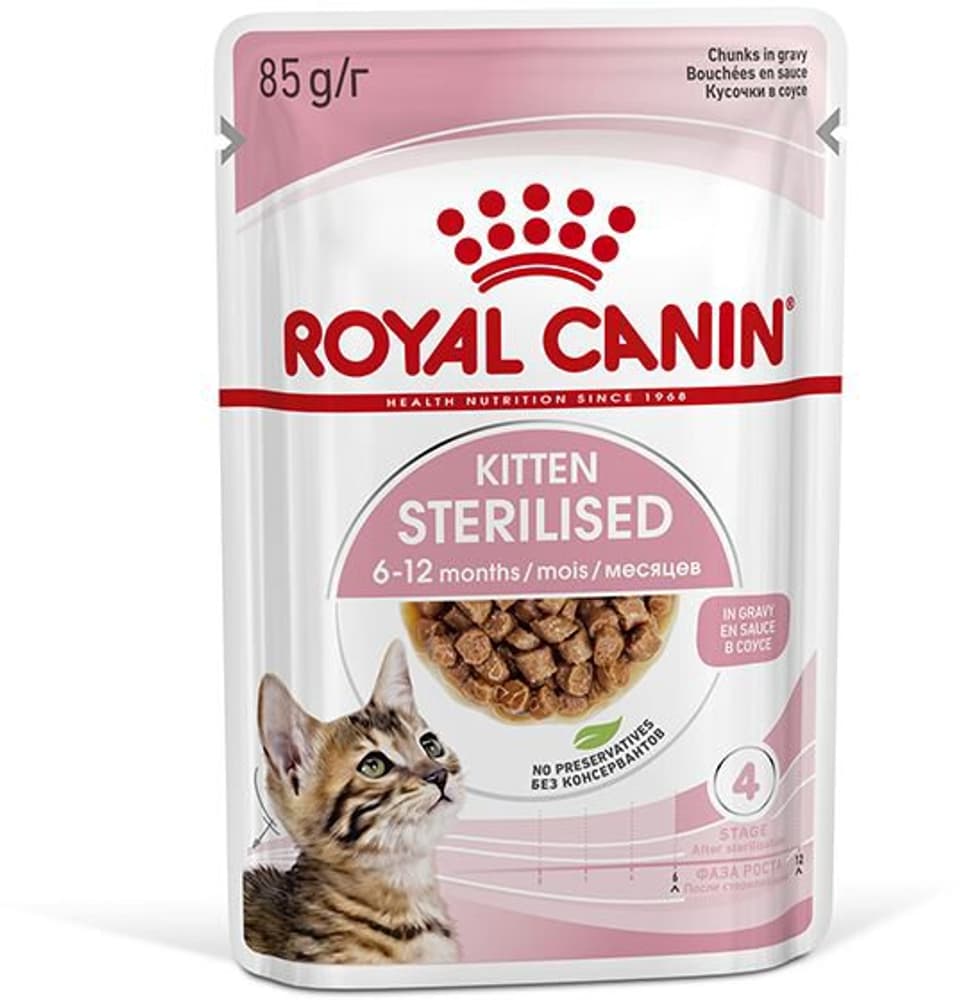 Kitten Sterilised Gravy, 12x85 g Aliments humides Royal Canin 658729300000 Photo no. 1