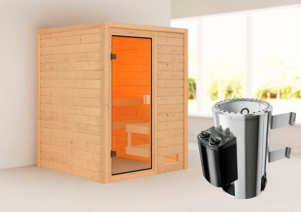 Sauna Sandra ingresso anteriore Sauna Karibu 647550400000 N. figura 1