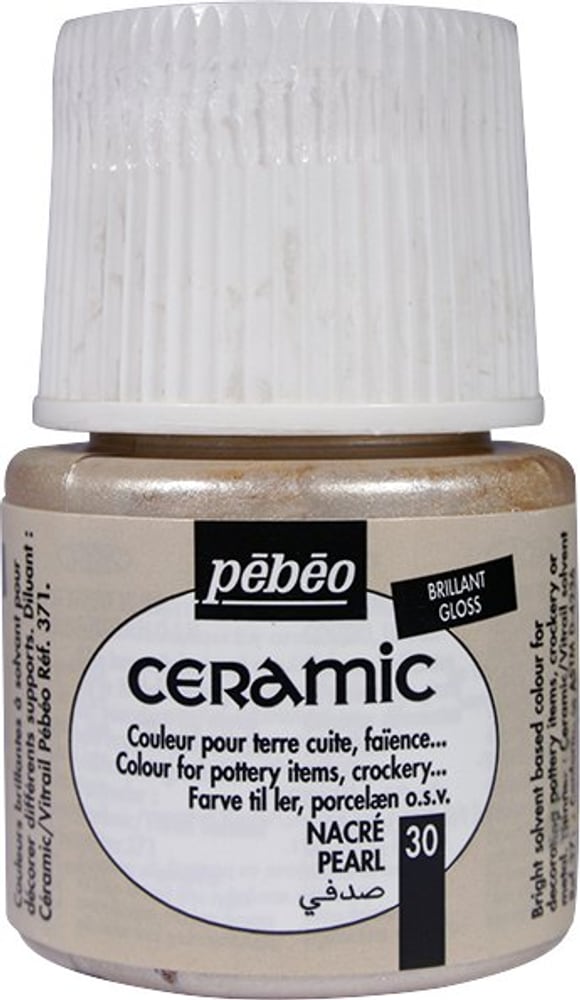 PÉBÉO Ceramic Keramikmalfarbe 30 Pearl 45ml Keramikfarbe Pebeo 663510002200 Farbe Perl Bild Nr. 1