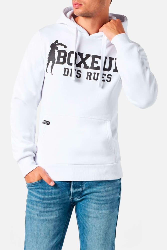 Man Hoodie Sweatshirt Felpa con cerniera Boxeur des Rues 472695900510 Taglie L Colore bianco N. figura 1