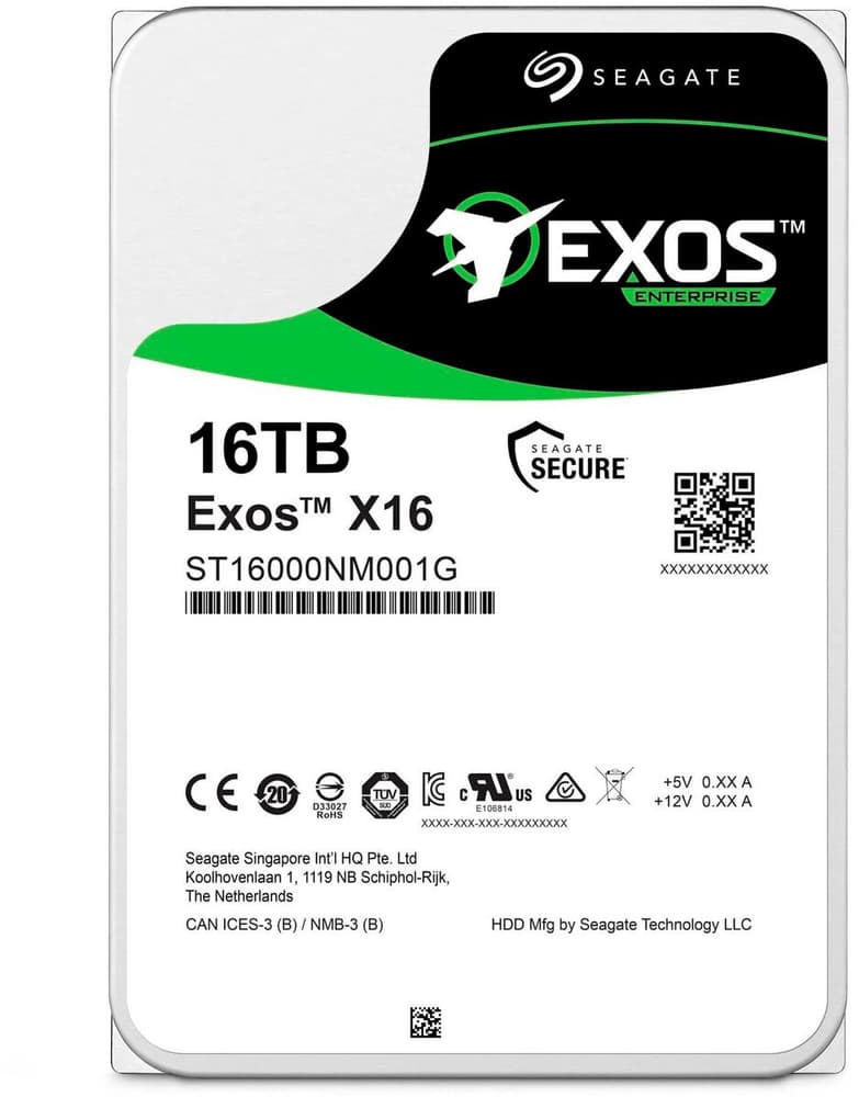 Exos X16 3.5" SATA 16 TB Disque dur interne Seagate 785302408904 Photo no. 1