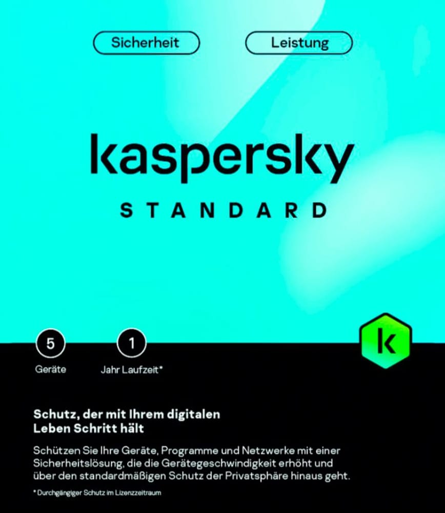 Standard (5 Device) (D/F/I) [PC/Mac/Android/iOS] Antivirus (Box) Kaspersky 785302424308 Bild Nr. 1