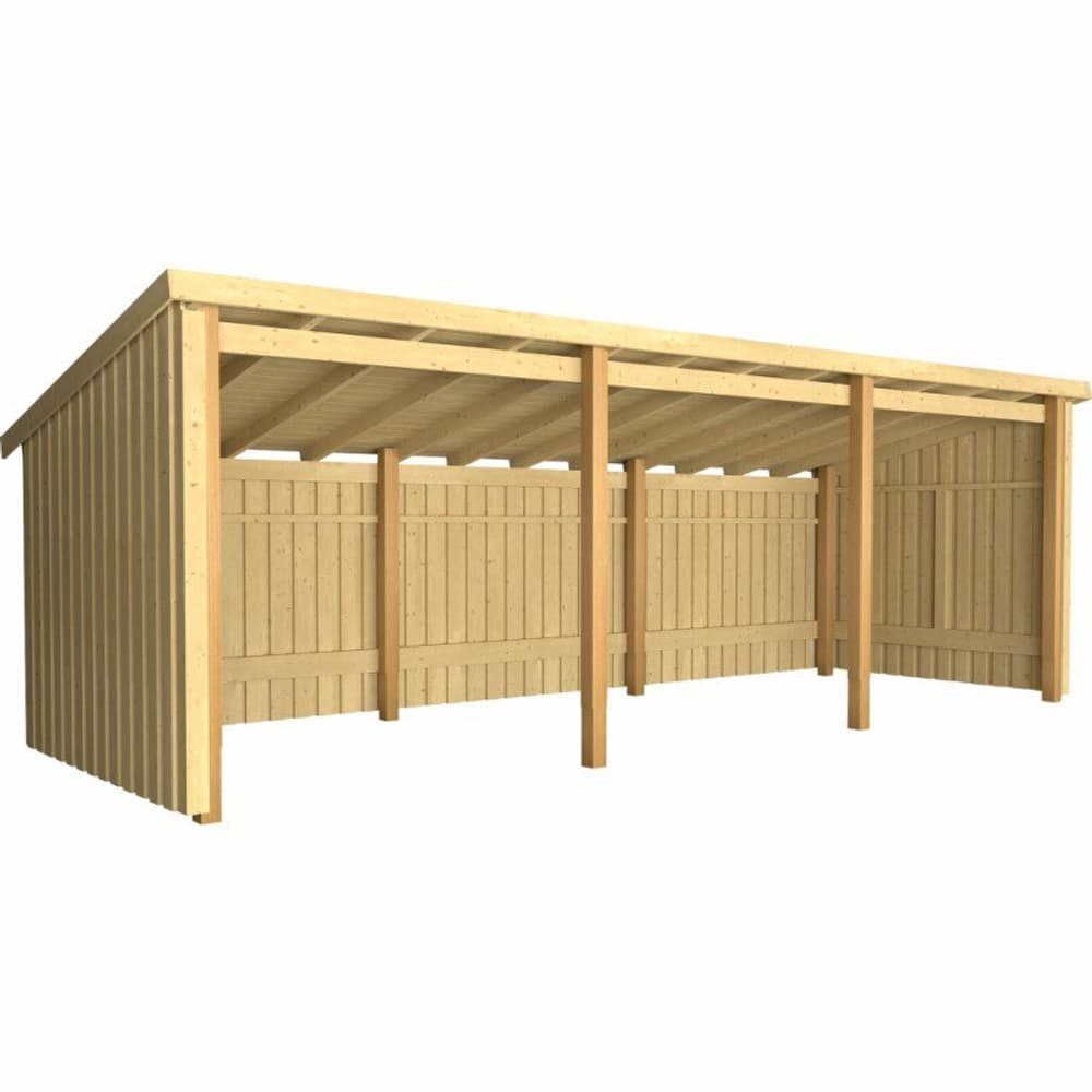 Nordic Multi abri de jardin 3 modules 635x218x167/218 cm non traité Cabane de jardin PLUS 669700107963 Photo no. 1