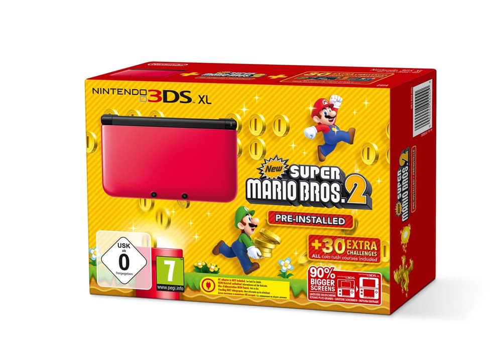 3DS XL Red inkl. New Super Mario Bros. 2 Nintendo 78542600000014 Photo n°. 1