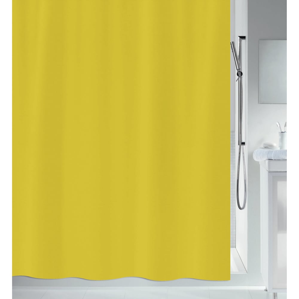 Primo Yellow Rideau de douche spirella 674198500000 Couleur Jaune Dimensions 120x200 cm Photo no. 1