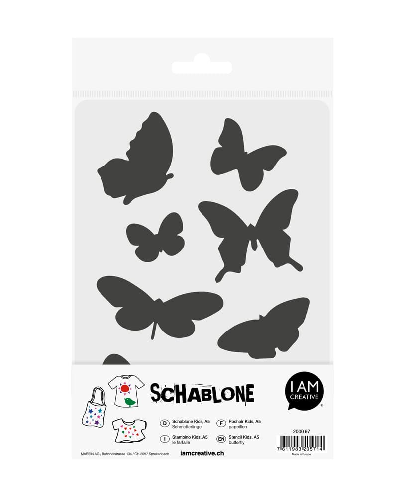 Stencil bambini DIN A5, farfalle Modello - comprare da Do it +