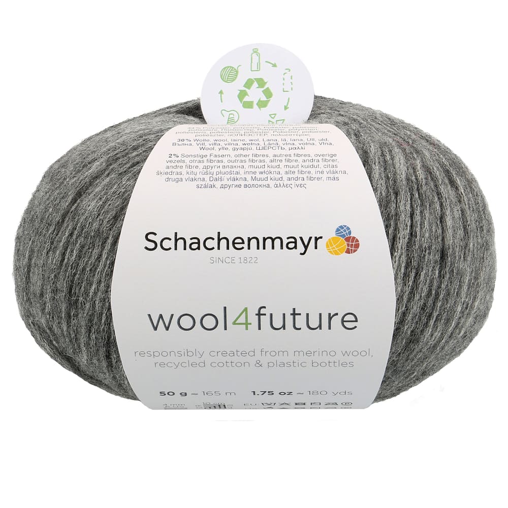 Wolle wool4future Wolle Schachenmayr 667091700030 Farbe Anthrazit Grösse L: 13.0 cm x B: 13.0 cm x H: 8.0 cm Bild Nr. 1