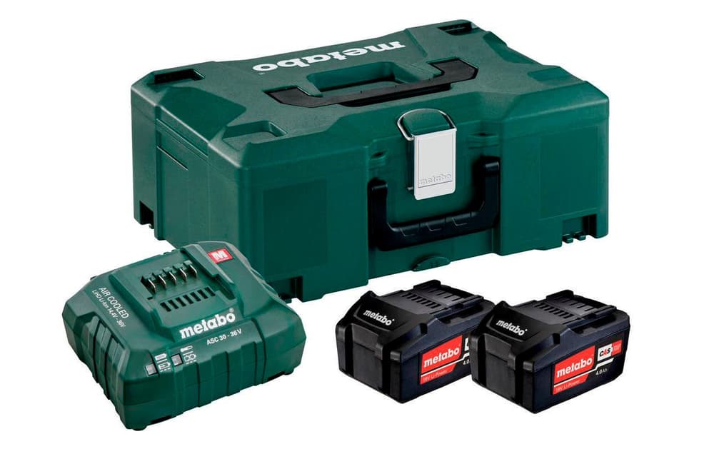 Accumulateur et chargeur Basic Set 2 x 4,0 Ah Batterie de rechange et chargeur Metabo 785300173056 Photo no. 1
