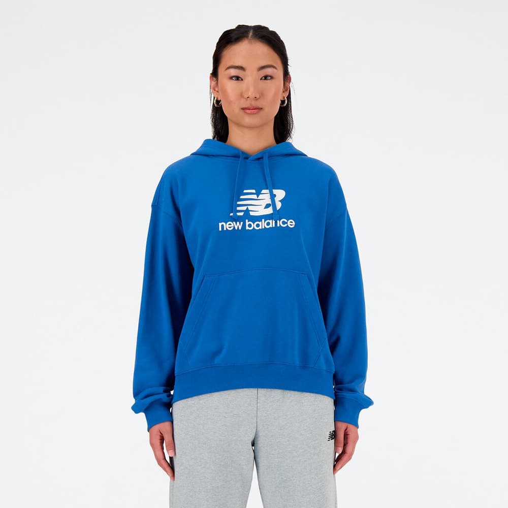 W Sport Essentials French Terry Stacked Logo Hoodie Sweatshirt à capuche New Balance 474189200242 Taille XS Couleur bleu azur Photo no. 1