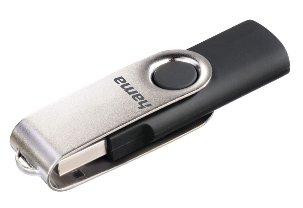 Rotate USB 2.0, 16 GB, 10 MB/s, Schwarz/Silber USB Stick Hama 785300172591 Bild Nr. 1