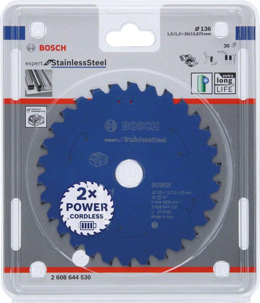 Lame per seghetti circolari Standard for Stainless Steel Lama per seghe Bosch Professional 601370300000 N. figura 1