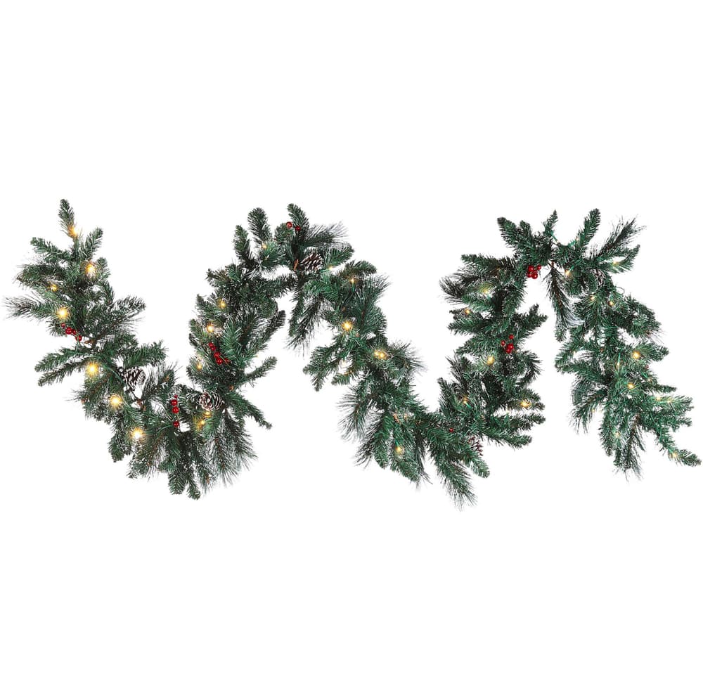 Weihnachtsgirlande grün mit LED-Beleuchtung 270 cm WAPTA Girlande Beliani 759258000000 Bild Nr. 1