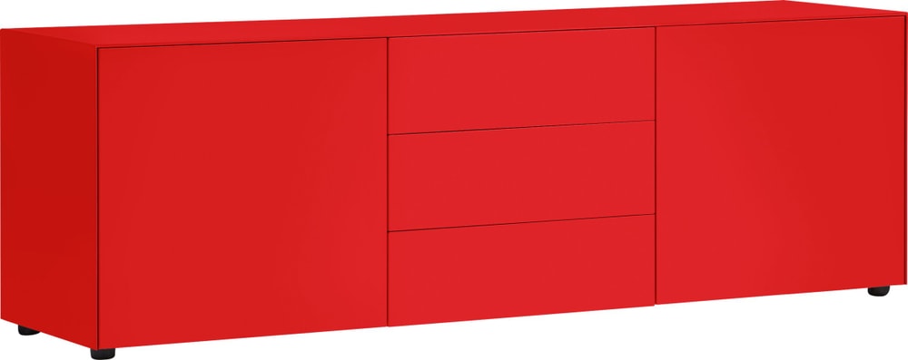 LUX Buffet bas 400840900030 Dimensions L: 180.0 cm x P: 46.0 cm x H: 56.0 cm Couleur Rouge Photo no. 1