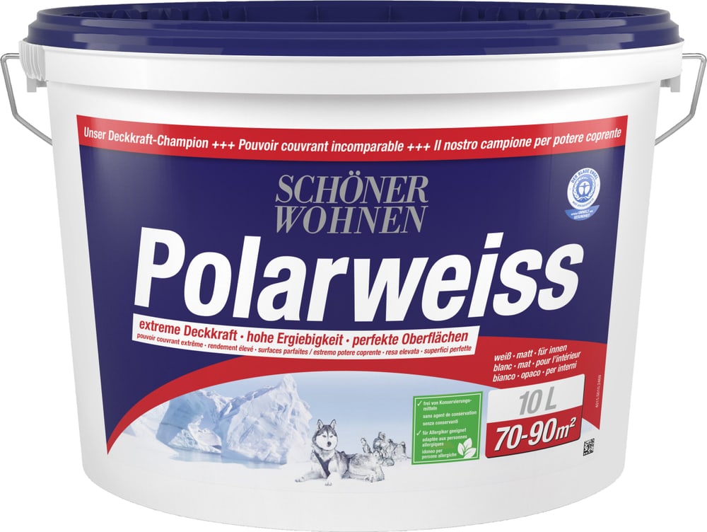 Polarweiss Bianco 10 l Dispersione Schöner Wohnen 660915800000 Contenuto 10.0 l N. figura 1